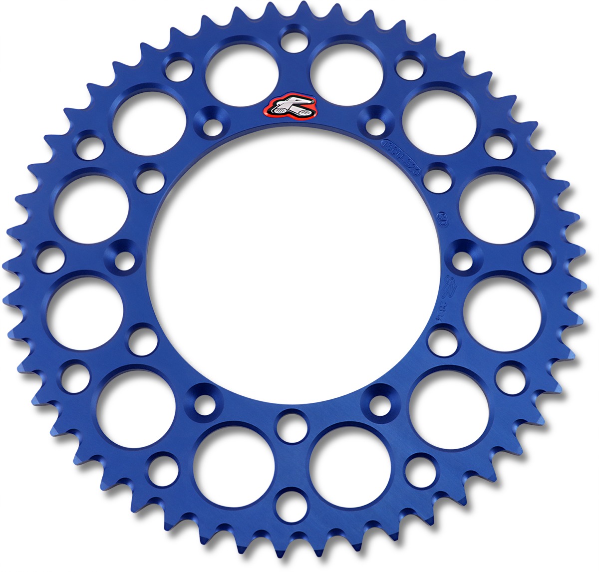 Rear Sprocket Grooved - Blu 520-50 Teeth - For 99-24 Yam YZ125/X/G/ 250/F/X/ 450F/FX/ WR250-450F - Click Image to Close