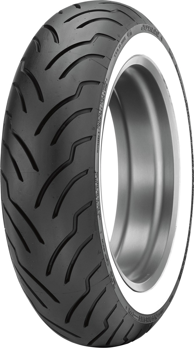 American Elite Rear Tire MT90B16 74H Bias TL Wide White Wall - Click Image to Close