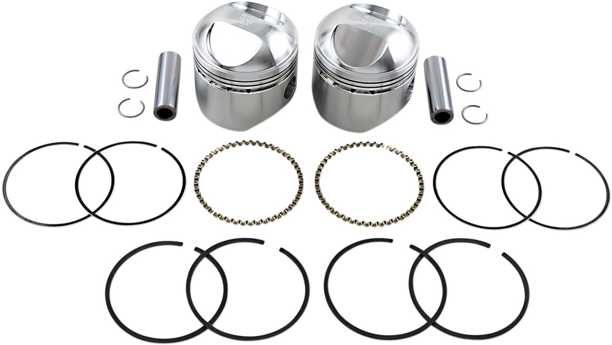 High Performance Forged Pro Lite Piston Kit - .020, 48-80 Big Twin, Wisco - Click Image to Close