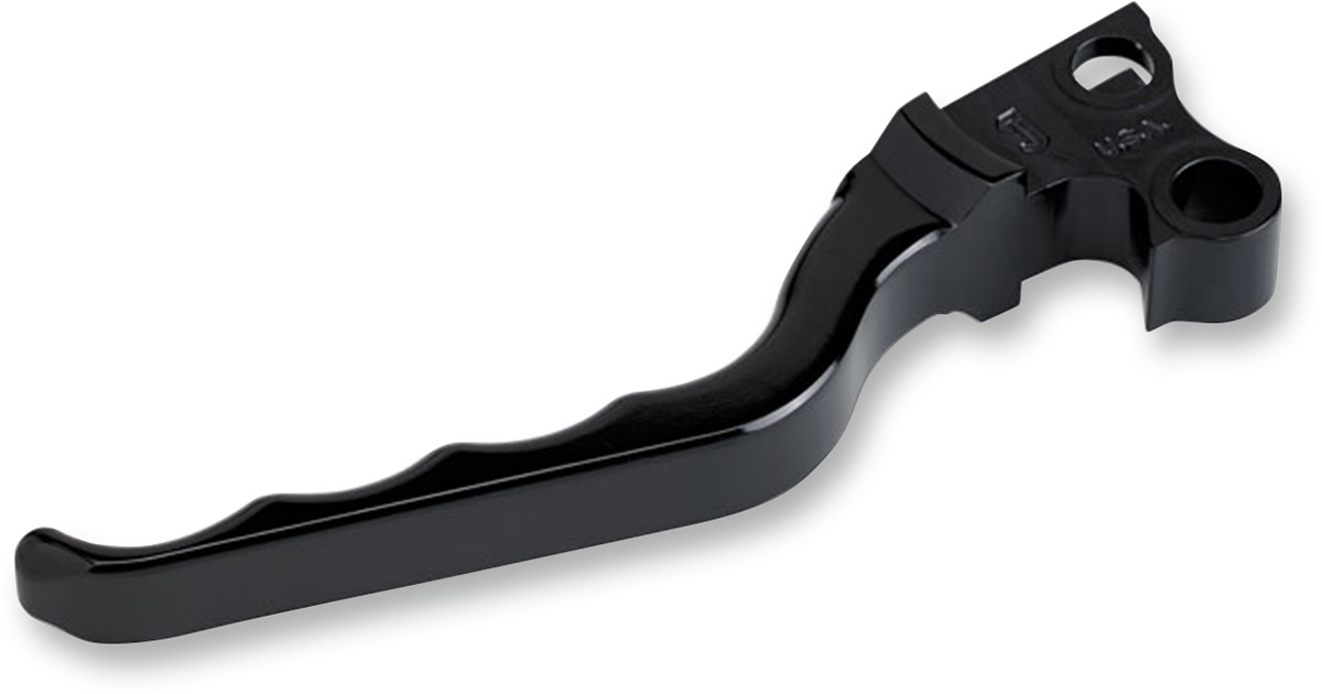 Grooved Billet Aluminum Mechanical Clutch Lever - Black - Click Image to Close