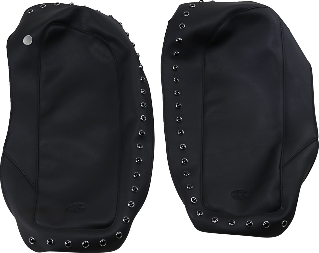 Saddlebag Lid Covers - Studded Saddlebag Lid Cvr Blk - Click Image to Close