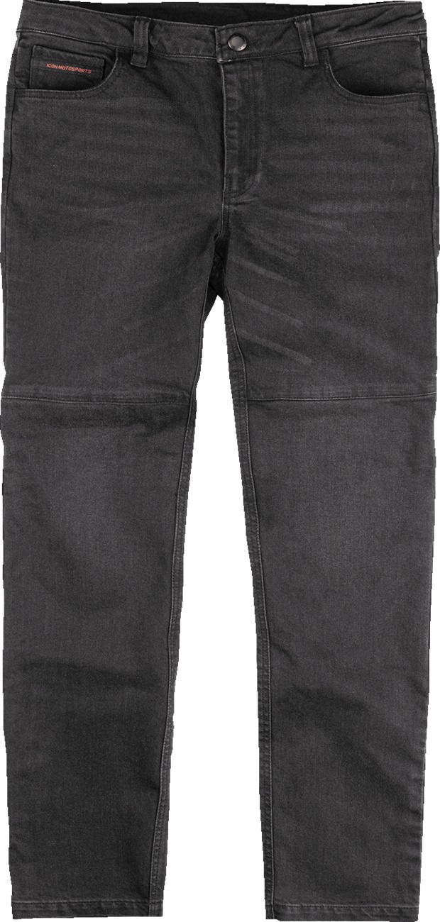 ICON Uparmor Covec Jeans Men's 34 Black - Sport riding jeans with D30 knee protectors - Click Image to Close