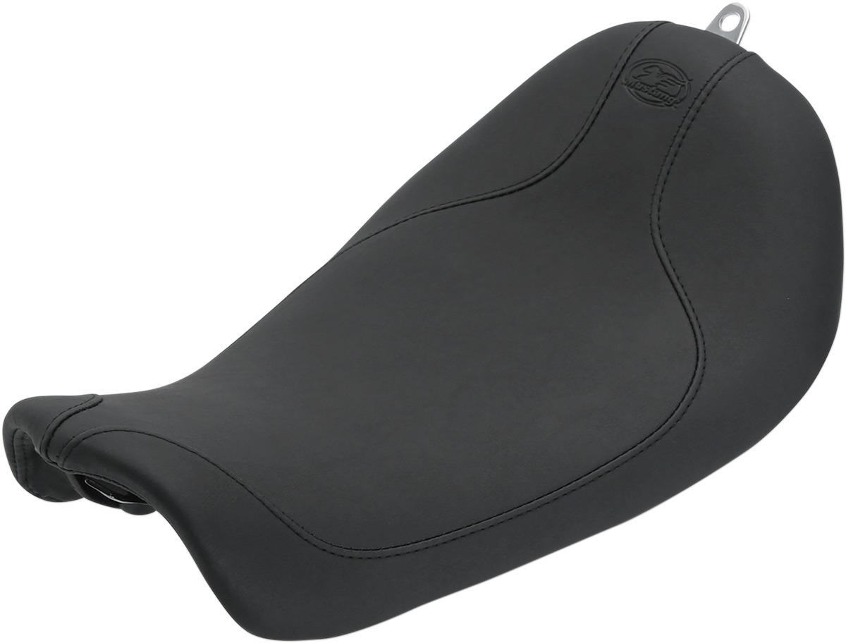 Runaround Smooth Vinyl Solo Seat Black Foam Low - For 06-17 Harley Dyna - Click Image to Close