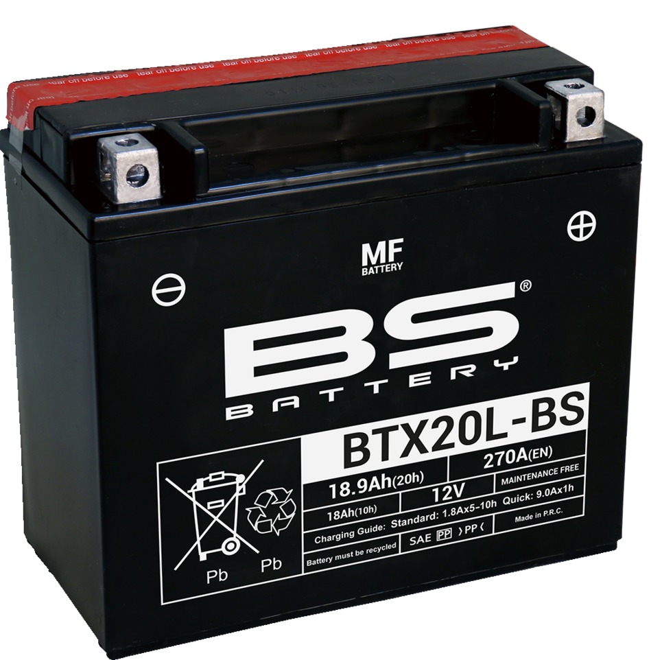 Maintenance Free Sealed Battery - Replaces YTX20L-BS - Click Image to Close