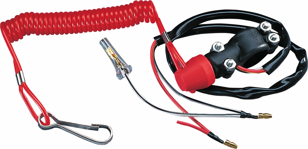 Handlebar Mounted Tether Kill Switch - Open Circuit to Run - Click Image to Close