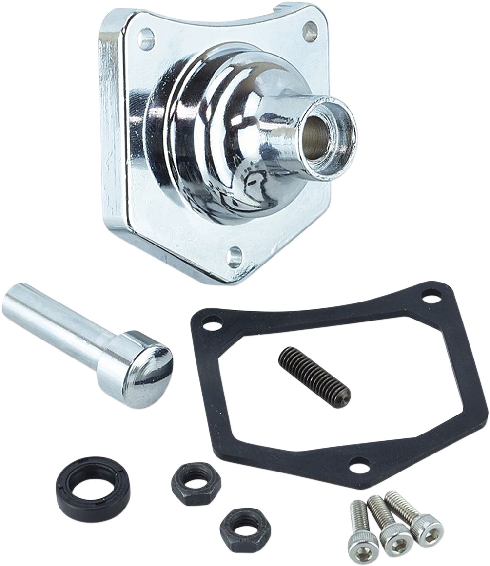 Solenoid Cover Starter Button - Chrome - For 1.2/1.4kW offset gear reduction - Click Image to Close