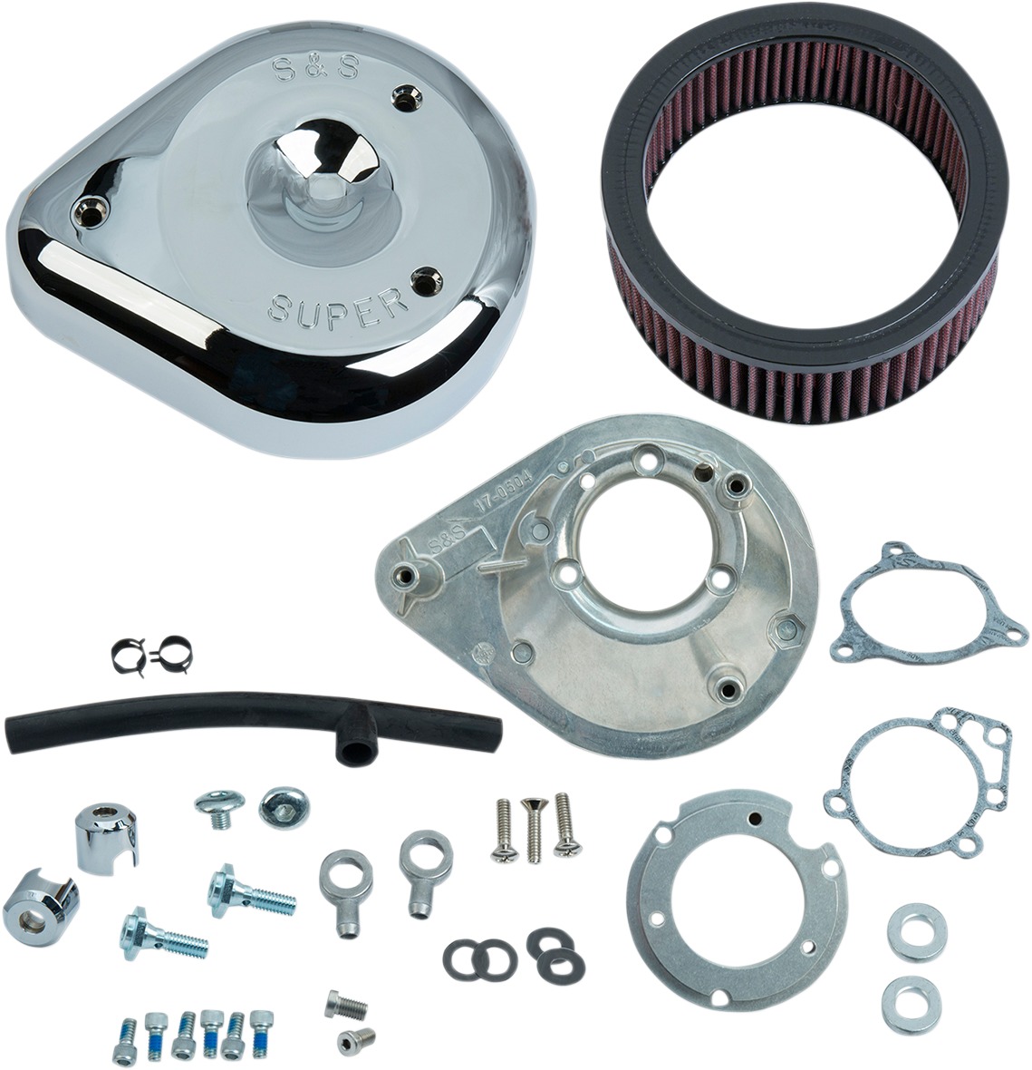 Stock Fuel System Air Cleaner Kits - Teardrop Air Cleaner Kit Chr - Click Image to Close