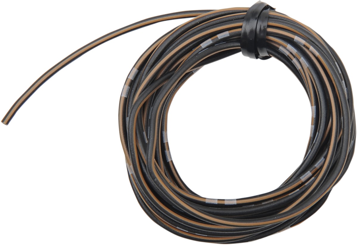 13' Color Match Electrical Wire - Black / Brown 14A/12V 20AWG - Click Image to Close