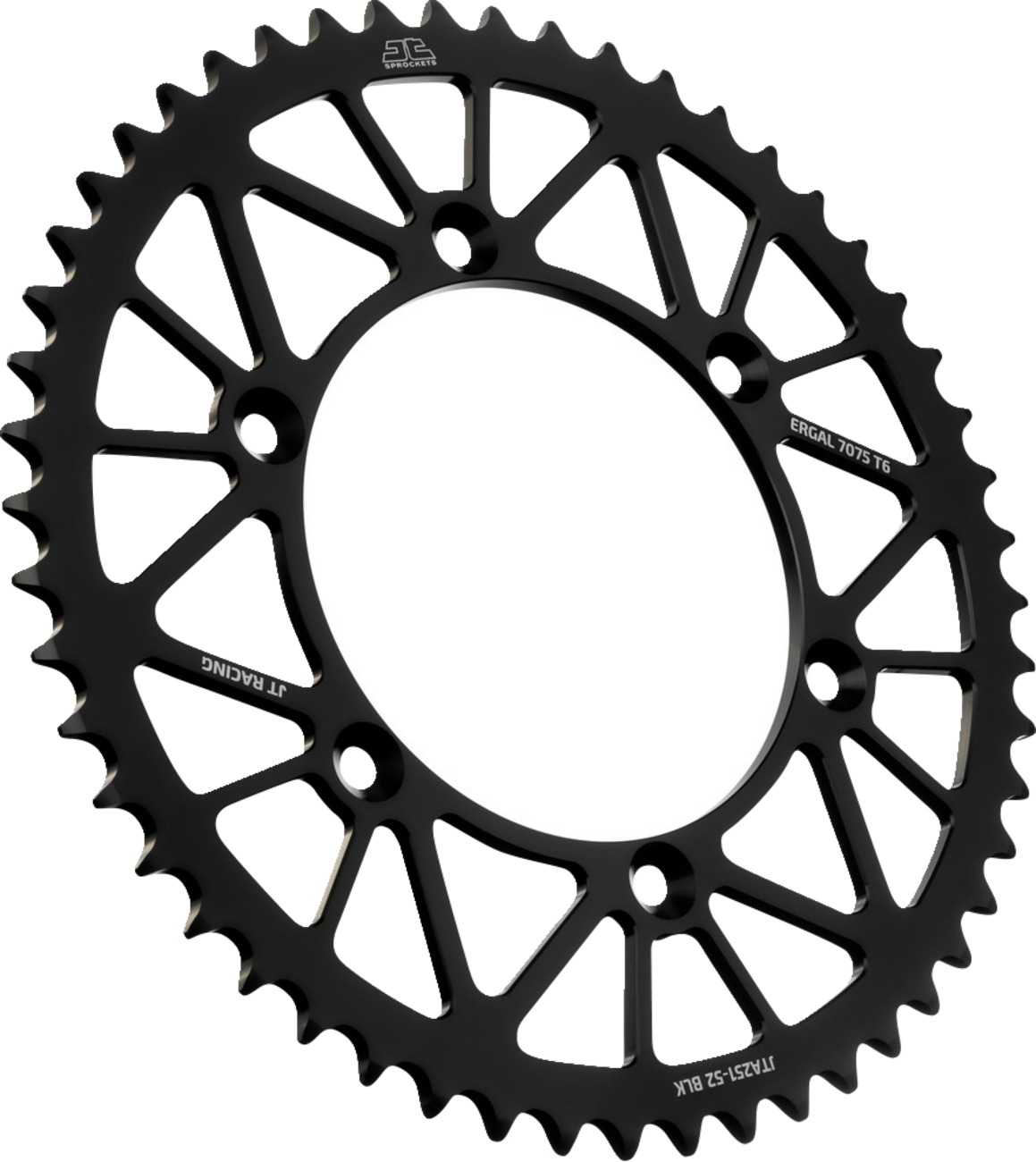 Black Aluminum Rear Sprocket - 52 Teeth 520 Pitch - Click Image to Close