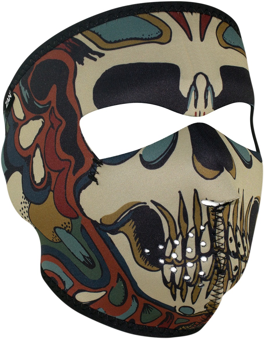 Full-Face Neoprene Mask - Neo Full Mask Psychedlc Skull - Click Image to Close