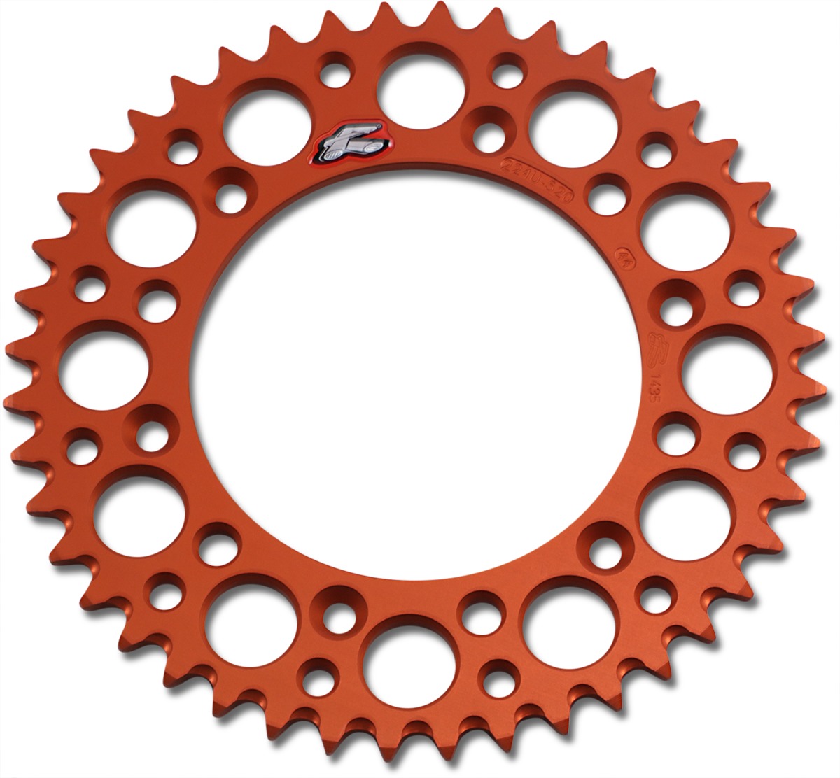 7075-T6 Aluminum 44T Rear Sprocket Orange - Click Image to Close