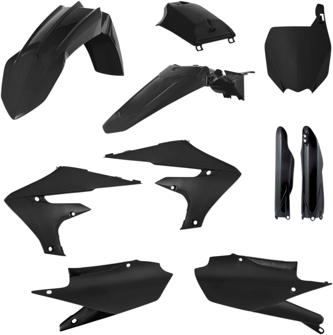 Full Plastic Kit - Black - Fits Many 18-22 Yamaha 250F/450F/FX - Click Image to Close