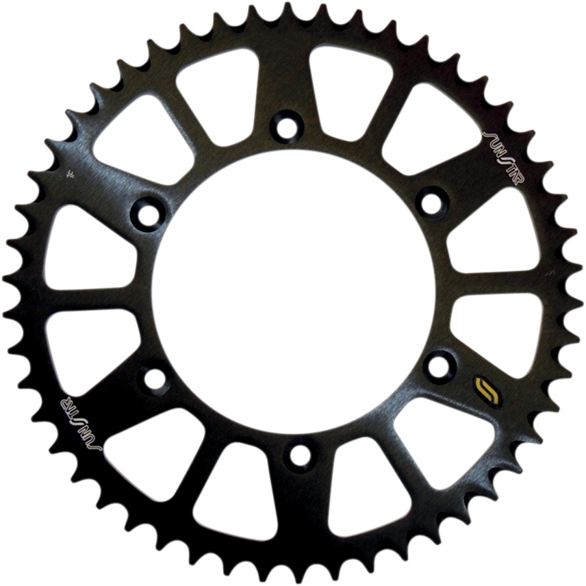 Works Triplestar Aluminum Rear Sprocket 50T - Black - For DRZ400 E/S/SM, KLX400, RM 125/250, RMZ250/450 - Click Image to Close