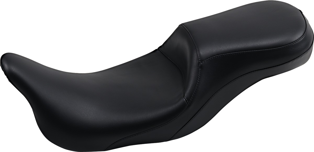 Outcast Extended-Reach Smooth 2-Up Seat - Black - For 08-20 Harley FLH FLT - Click Image to Close