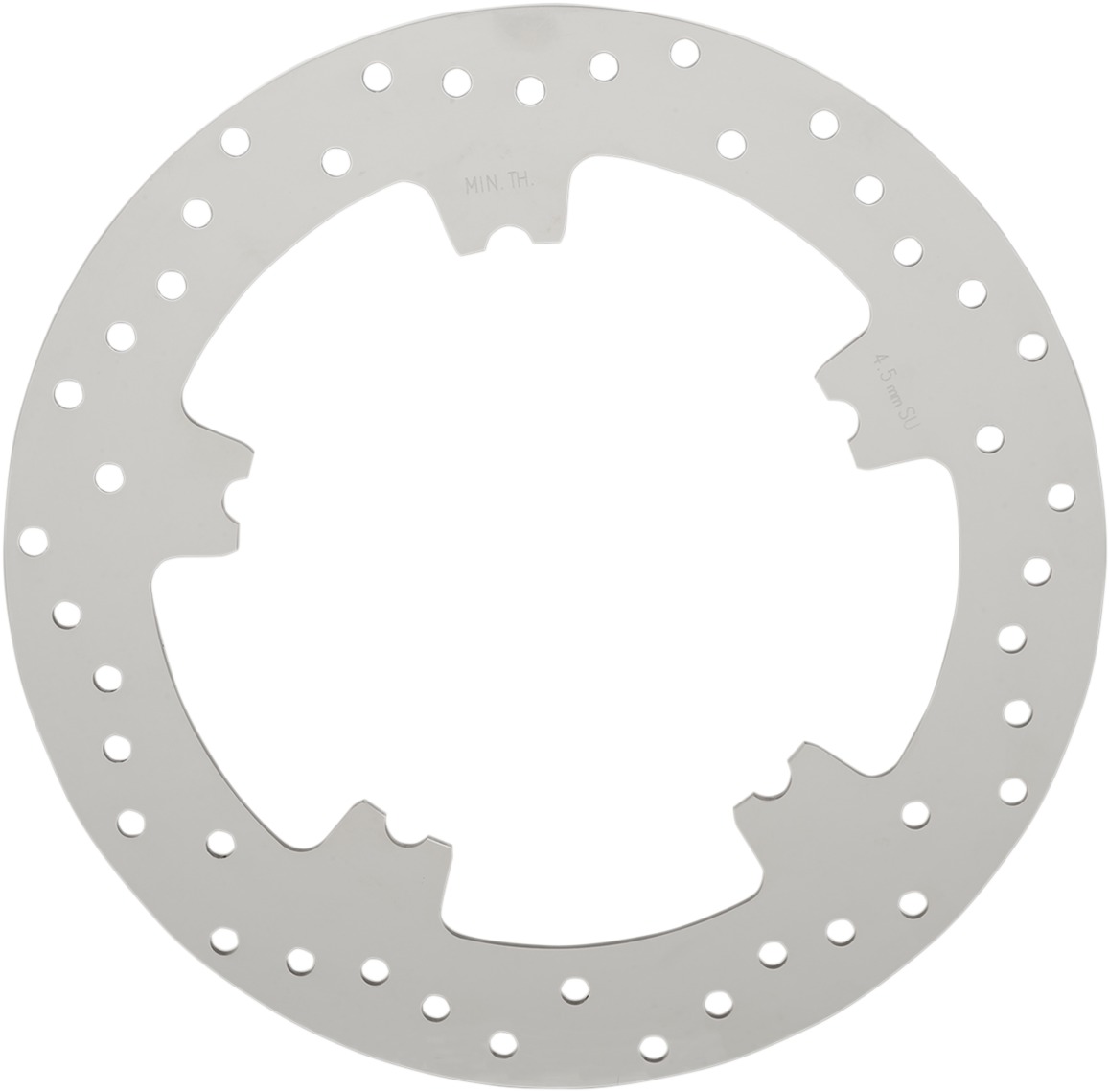 Polished Drilled Front Brake Rotor 300mm - Dyna V-Rod - Click Image to Close