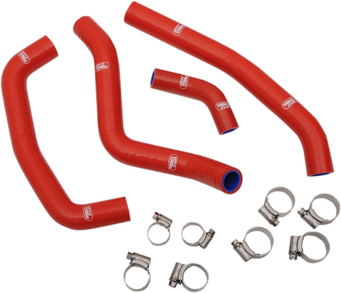 Red Race Radiator Hose Kit w/Clamps - For 2018 Honda CRF250R - Click Image to Close