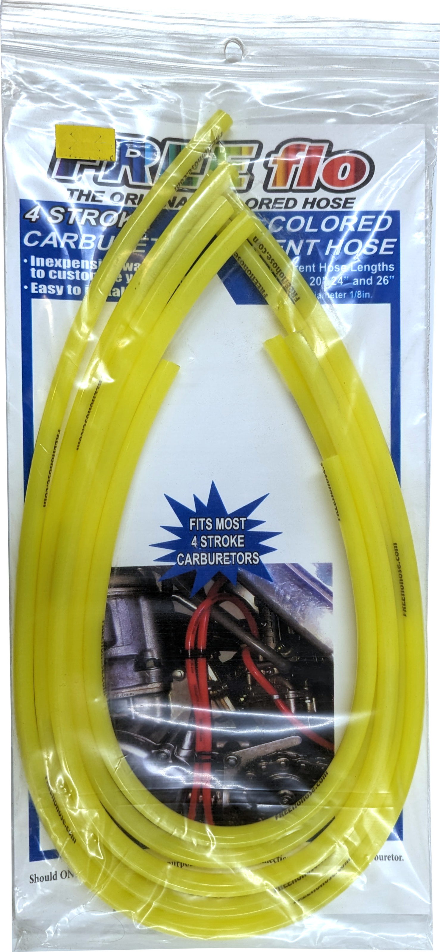 FreeFlo 4-Stroke Carb Vent Hose Kit - RM Yellow - Click Image to Close