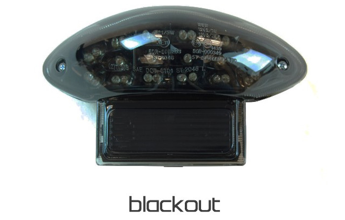 Blackout Integrated Tail Light - For 97-07 Suzuki Hayabusa - Click Image to Close