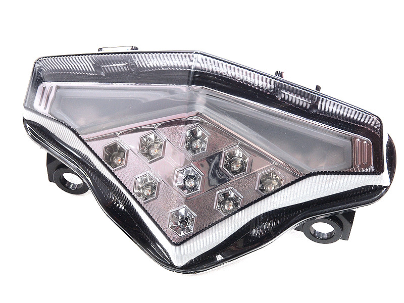 Clear Integrated Tail Light w/ Diffuser - For 12-15 Kawasaki ER6 F/N & Ninja 650 - Click Image to Close