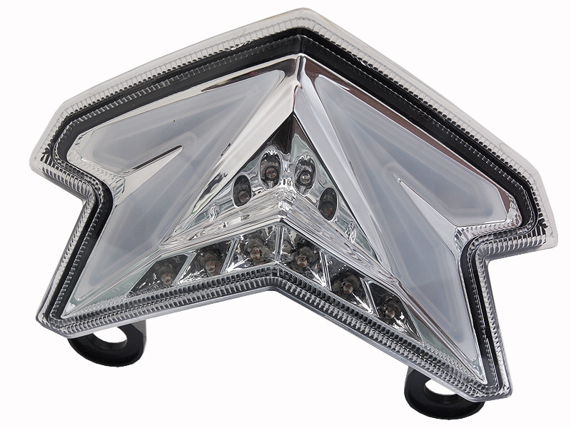 Clear Integrated Tail Light w/ Diffuser - Kawasaki ZX6R & Z125 Pro - Click Image to Close