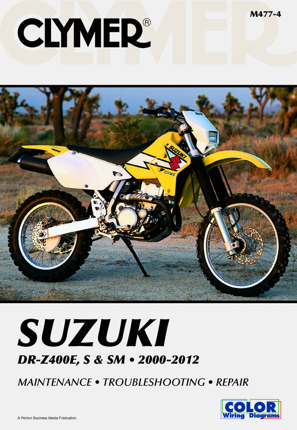 Shop Repair & Service Manual - Soft Cover - For 2000-2012 Suzuki DRZ400E, DRZ400S & DRZ400SM - Click Image to Close