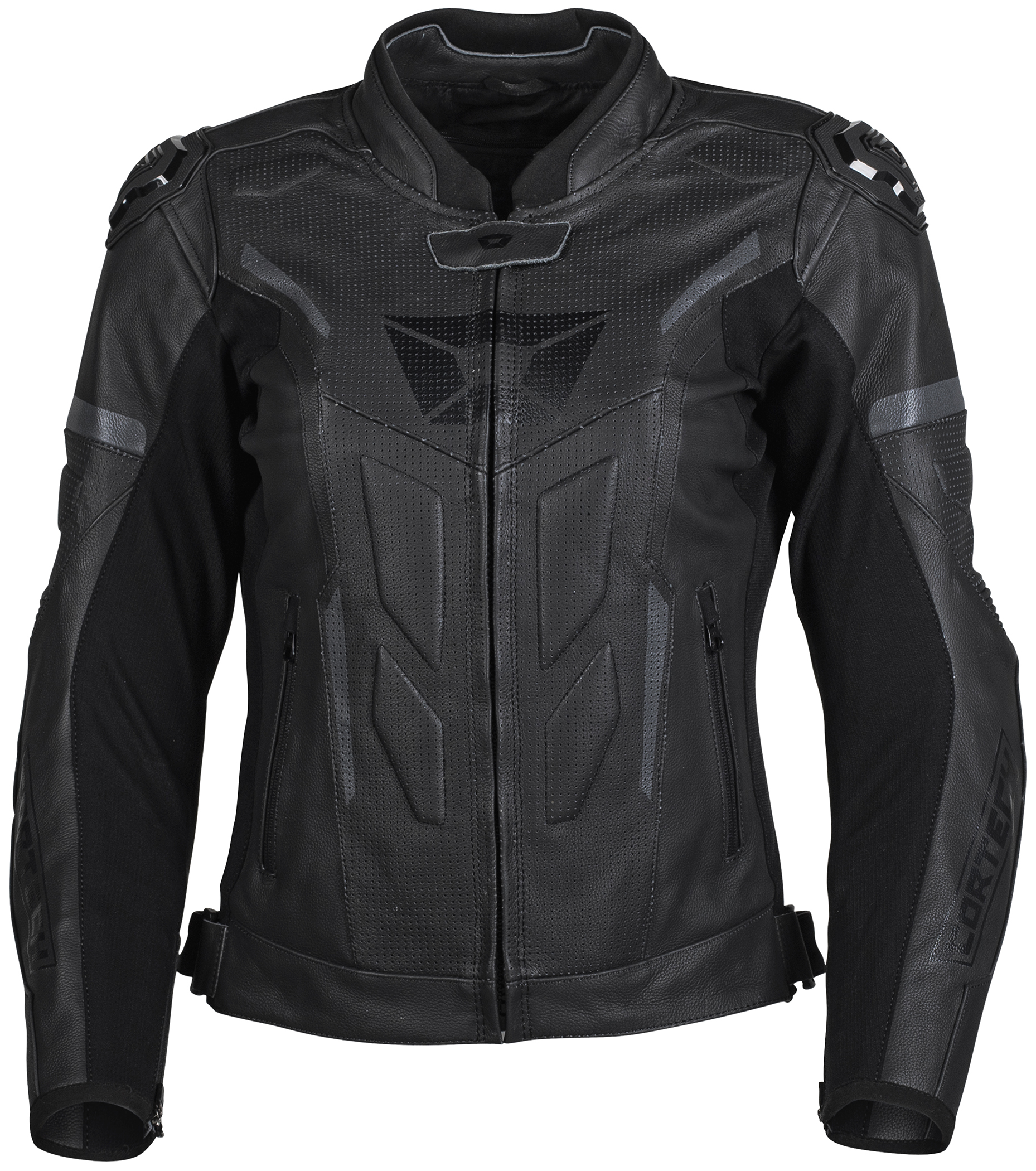 Men's Apex V1 Leather Armored Riding Jacket Black X-Large - Click Image to Close