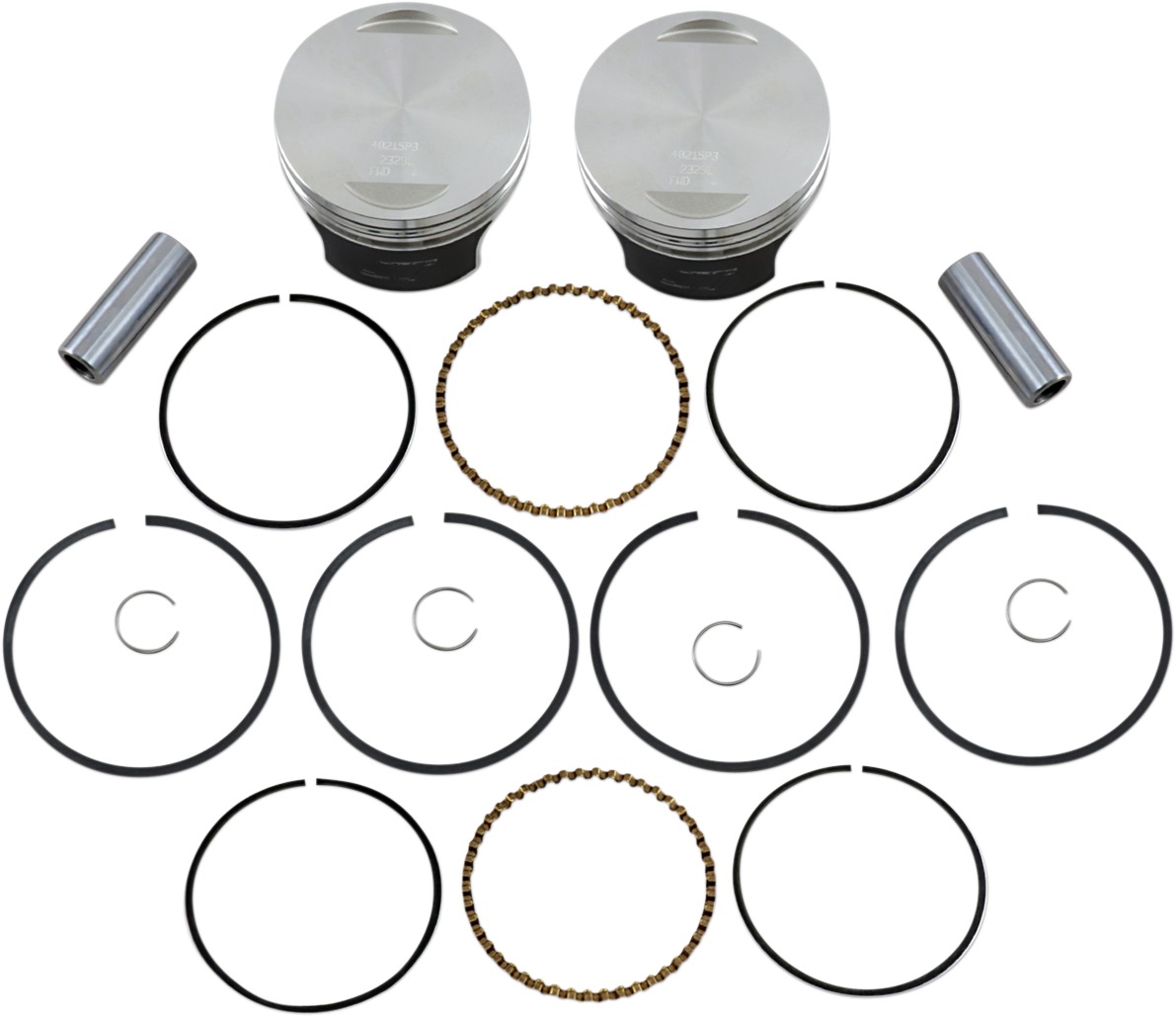 Tracker Piston Series Kits - 1340 Evo Flattop 8.5:1 Cr+.030 - Click Image to Close