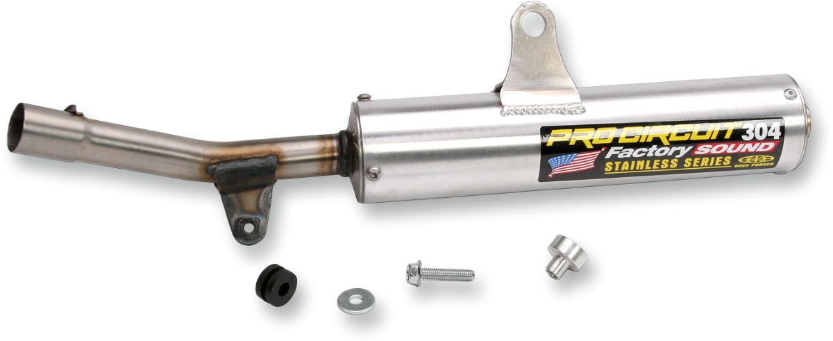 304 Aluminum Slip On Exhaust Silencer - For 86-89 TRX250 - Click Image to Close