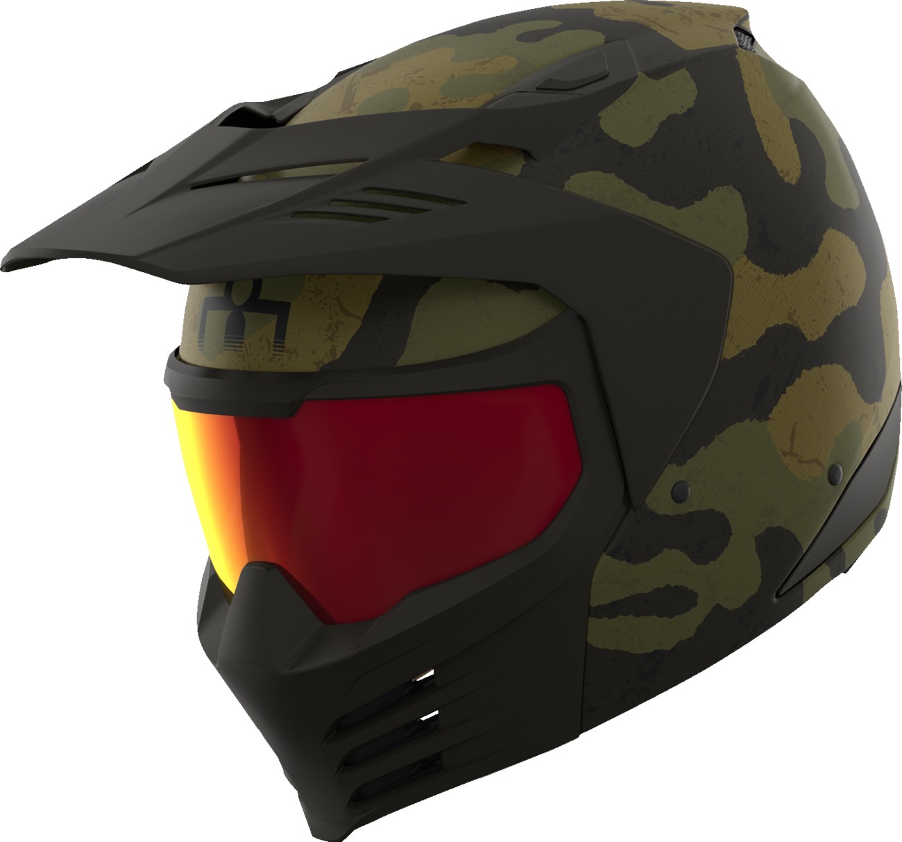 ICON Elsinore Magnacross Helmet Green Large - Modular FRP composite helmet with MX shield - Click Image to Close