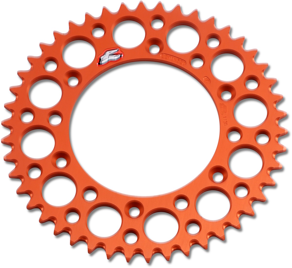 7075-T6 Aluminum 46T Rear Sprocket Orange - Click Image to Close