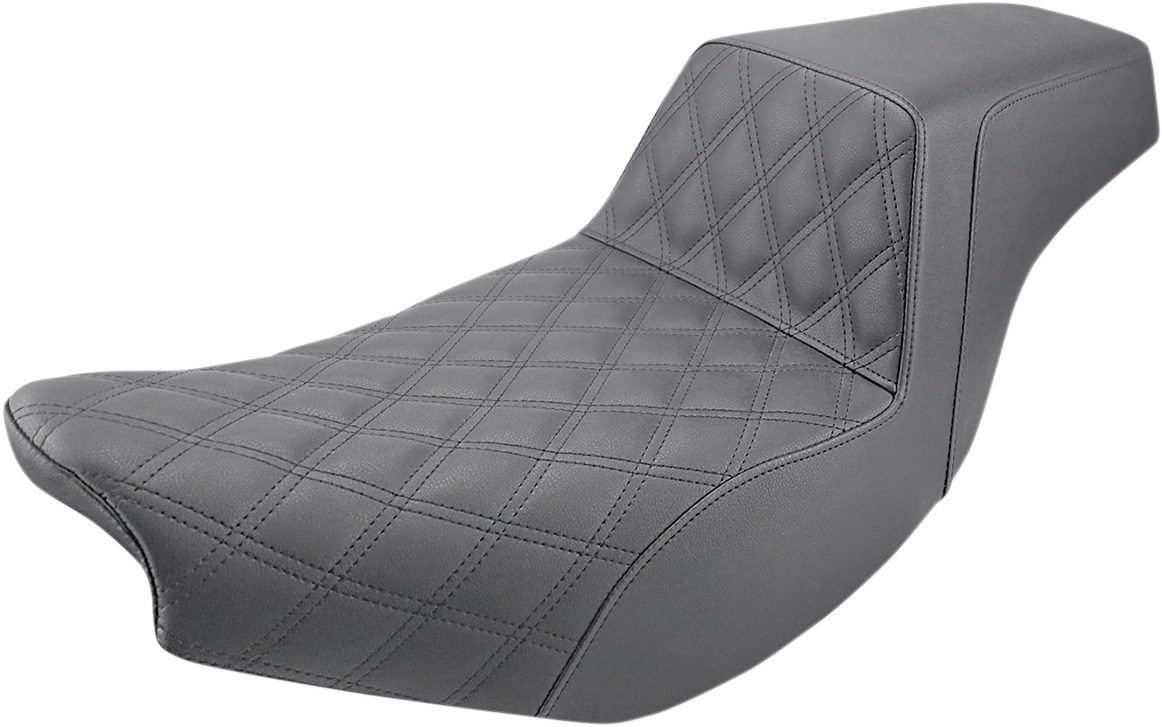 Step-Up Front Lattice Stitch 2-Up Seat - Black - Click Image to Close