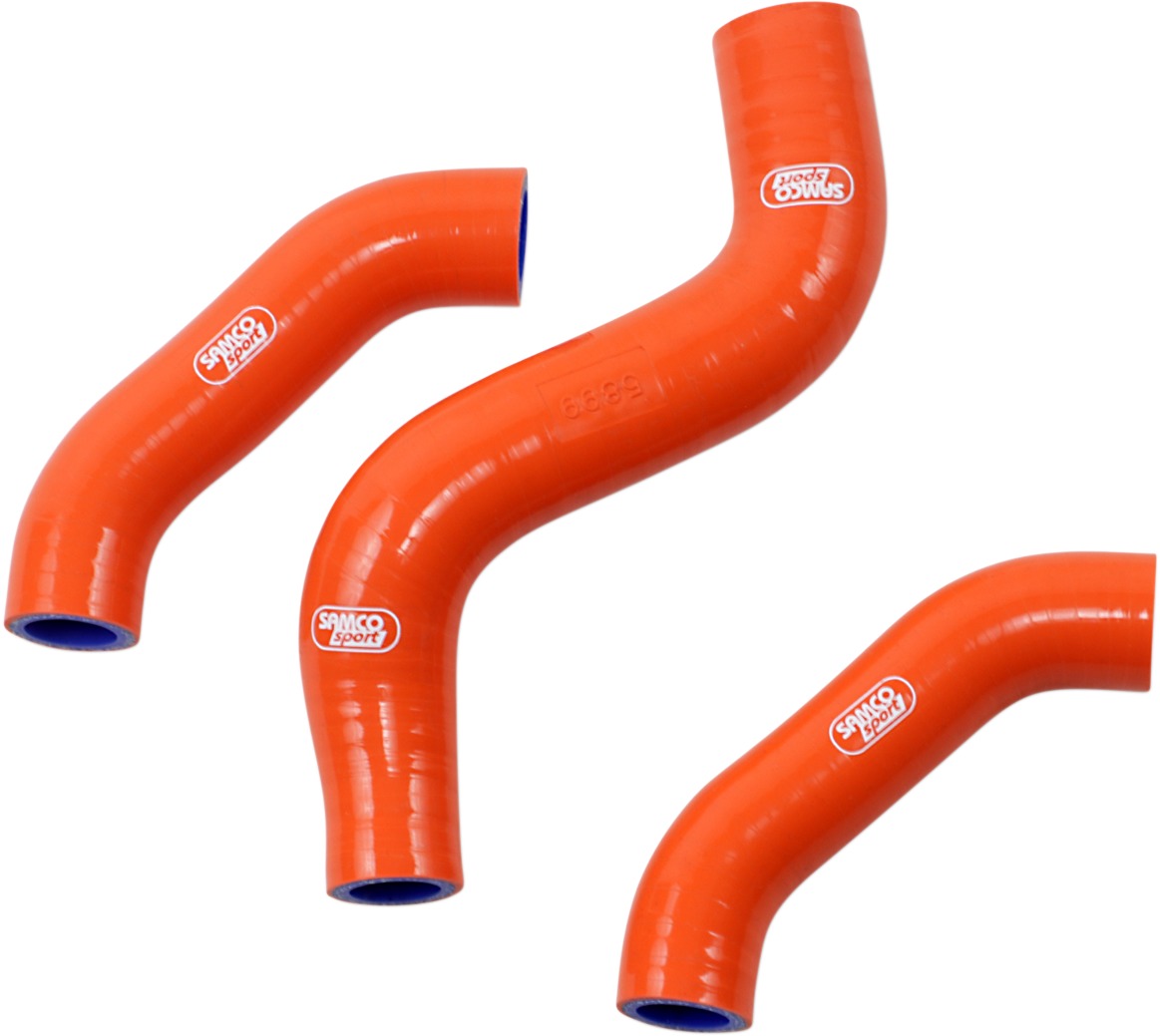 Radiator Hoses Orange - For 19-21 KTM 450 SX-F & 2021 Gas Gas MC450F - Click Image to Close