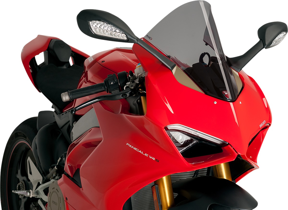 Dark Smoke R-Racing Windscreen - for 18-19 Ducati Panigale V4 & 20-24 V2 - Click Image to Close