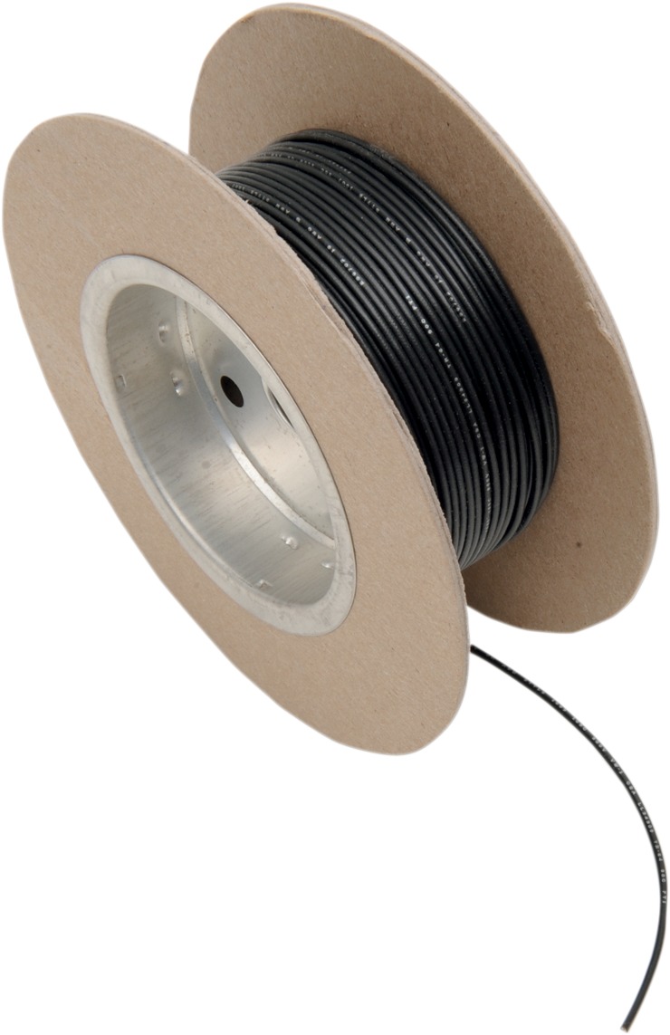 Black 18 Gauge OEM Color Match Primary Wire - 100' Spool - Click Image to Close