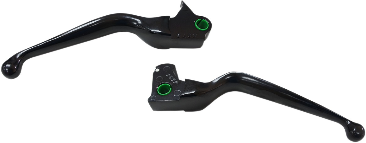 Hydraulic Brake/Clutch Lever Set Matte - Black - For 14-16 HD FLHTCUTG FLRT - Click Image to Close