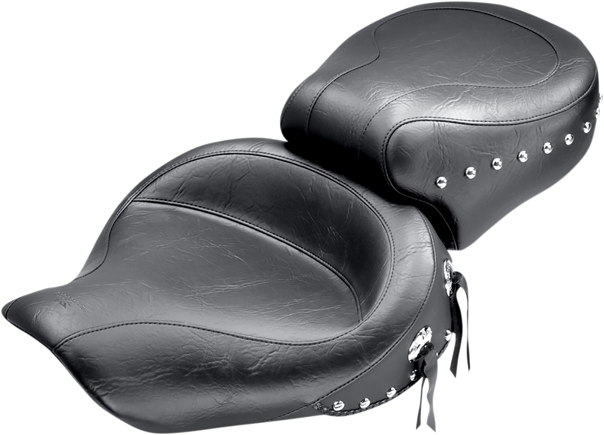 Concho Skirt Studded 2-Up Seat - For 06-17 HD Dyna - Click Image to Close