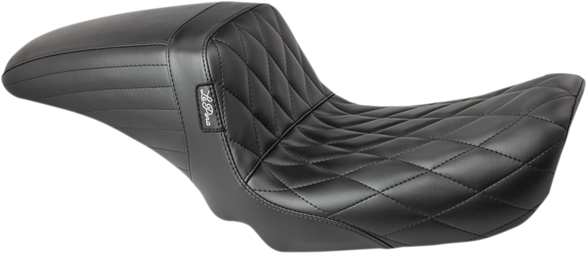 Kickflip Diamond Vinyl 2-Up Seat Black Foam - For 04-05 Harley FXD Dyna - Click Image to Close