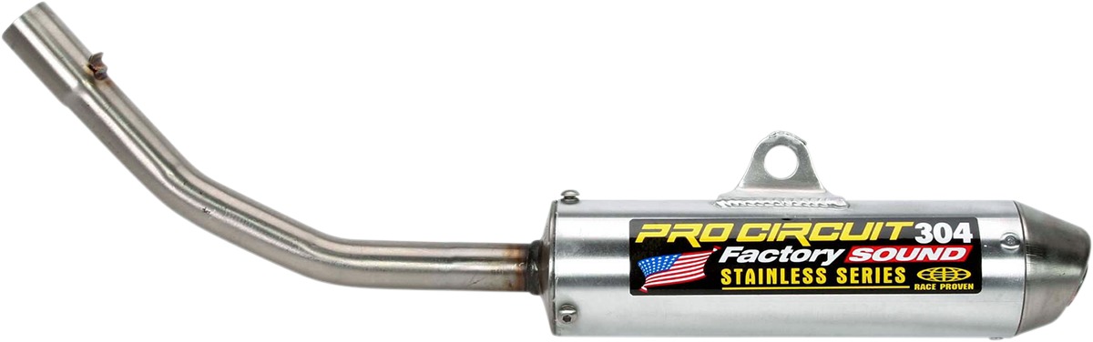 304 Aluminum Slip On Exhaust Silencer - For 99-02 KX125 - Click Image to Close