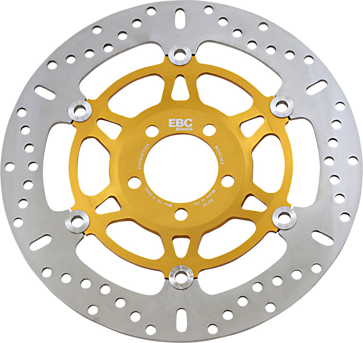 Floating Contour Brake Rotor - For Kawasaki ZX6R Ninja 98-02; ZZR600 05-08 - Click Image to Close