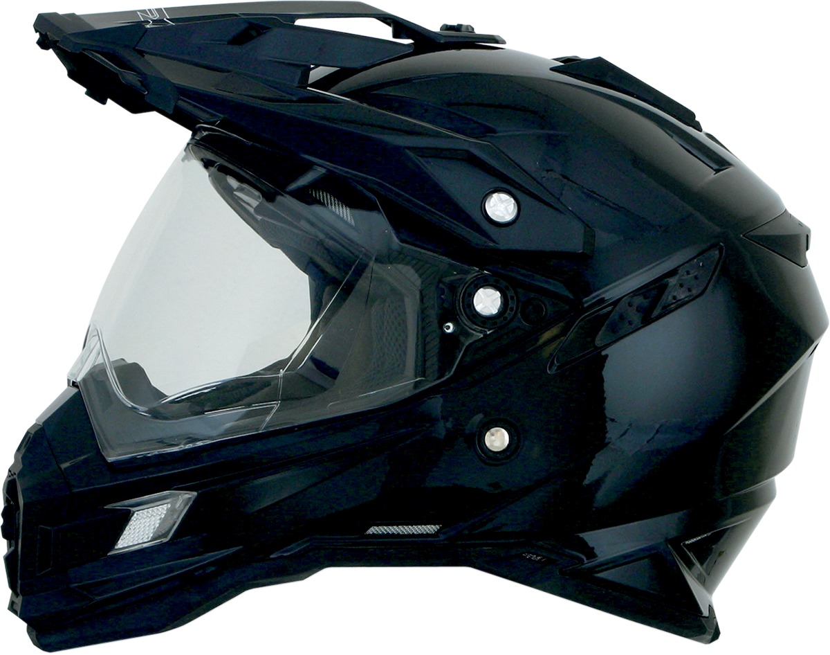 FX-41DS Full Face Dual-Sport Helmet Gloss Black Medium - Click Image to Close