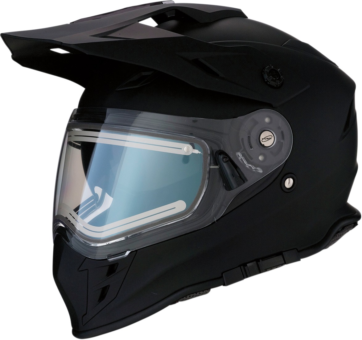 Range Solid Full Face Snow Helmet w/Electric Shield Matte Black Small - Click Image to Close