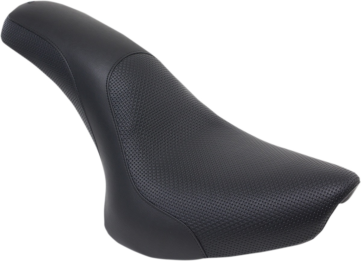 Profiler Basketweave 2-Up Seat Black Gel Lowest - For HD Softail - Click Image to Close