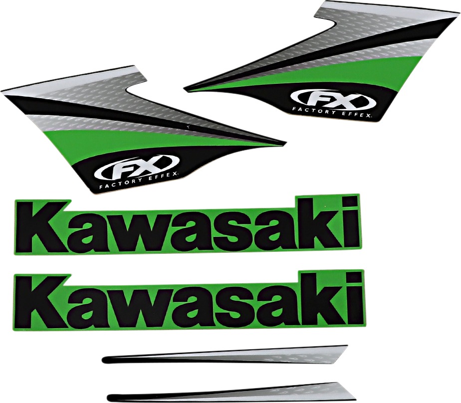 Factory Look Tank / Shroud Graphics - 2009 Style - For 09-12 Kawasaki KX250F KX450F - Click Image to Close