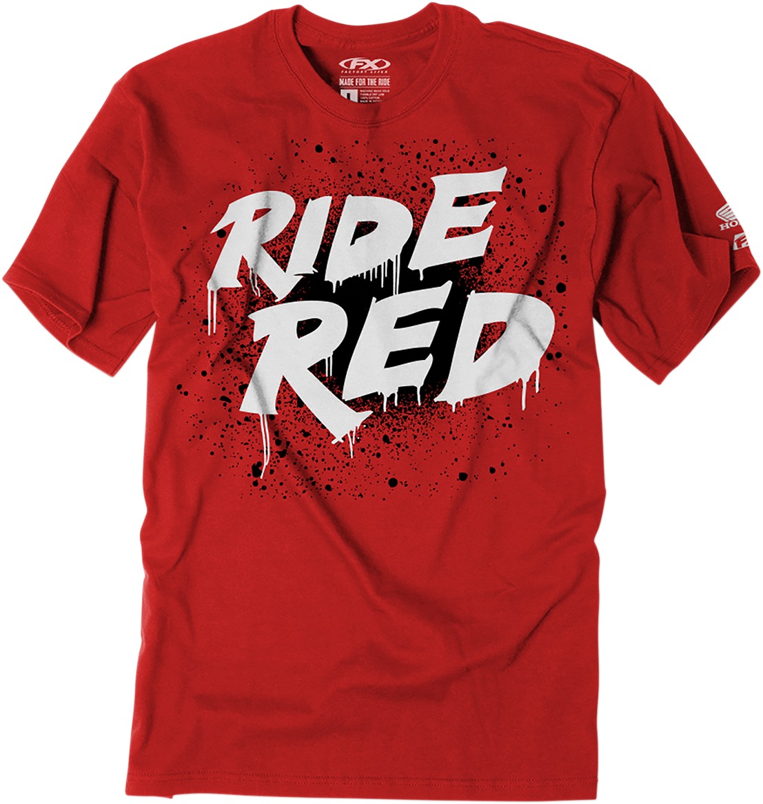 Youth Honda Splatter Tee - Honda Splatter Tee Red Ylg - Click Image to Close