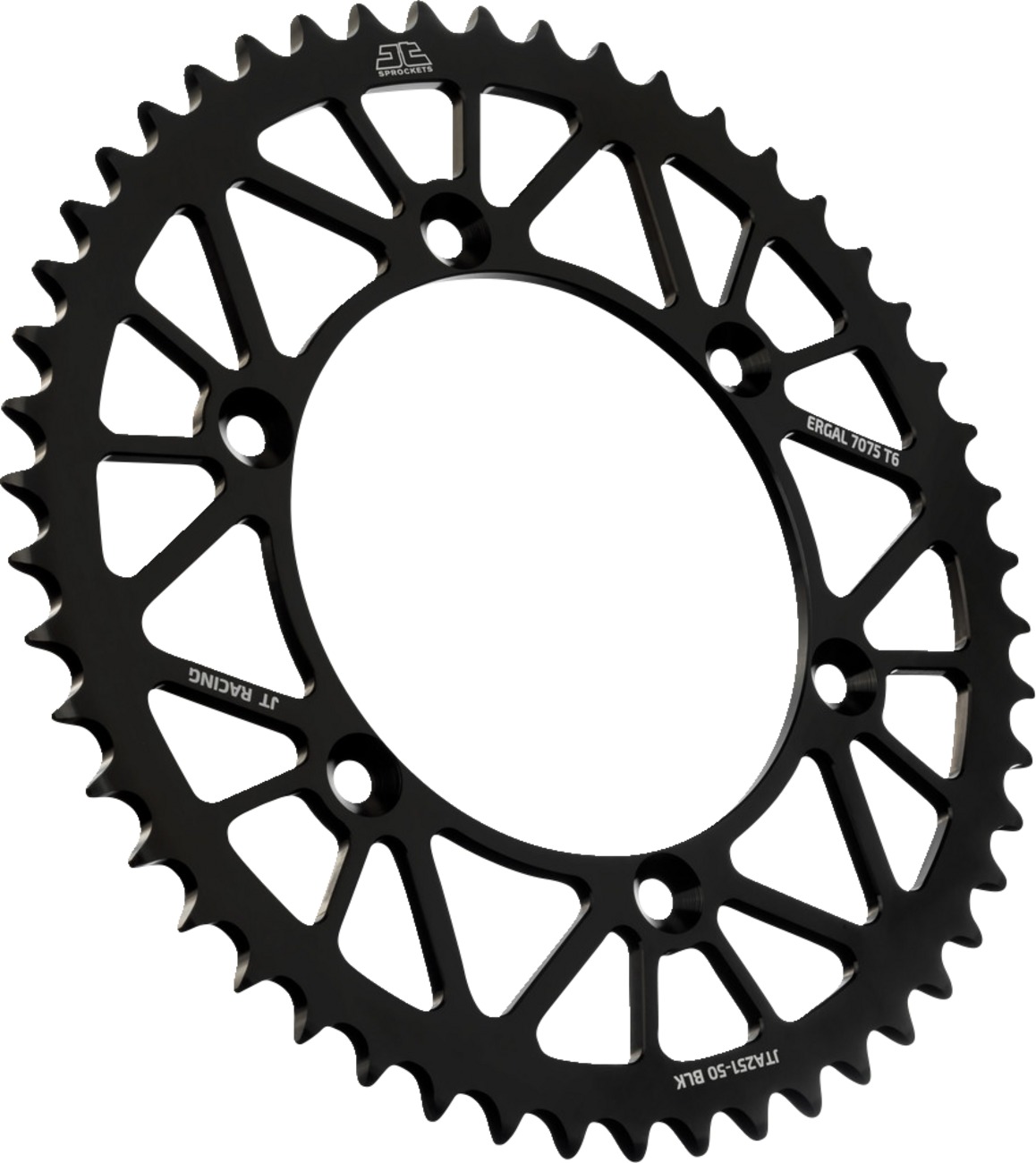 Black Aluminum Rear Sprocket - 50 Teeth 520 Pitch - Click Image to Close