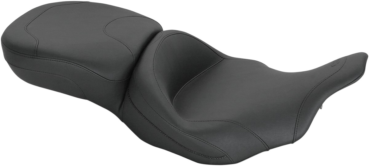 Super Touring Plain Vinyl 2-Up Seat Backward - For 97-07 Harley FLHT FLTR - Click Image to Close