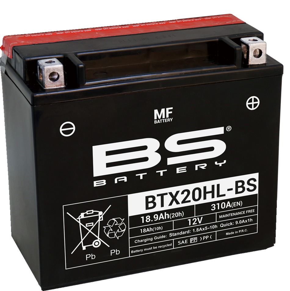 Maintenance Free Sealed Battery - Replaces YTX20HL-BS - Click Image to Close