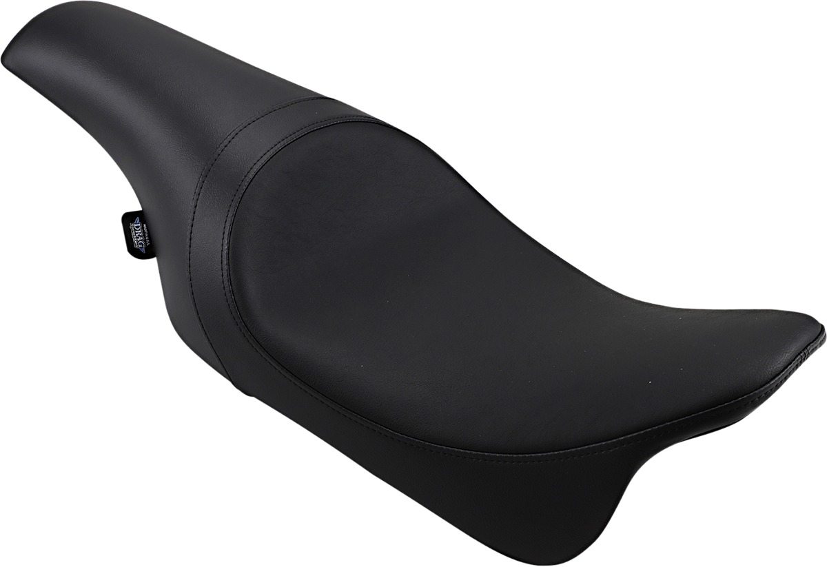 Predator Smooth Vinyl 2-Up Seat Black Low 1" - For 08-20 Harley FLH FLT - Click Image to Close