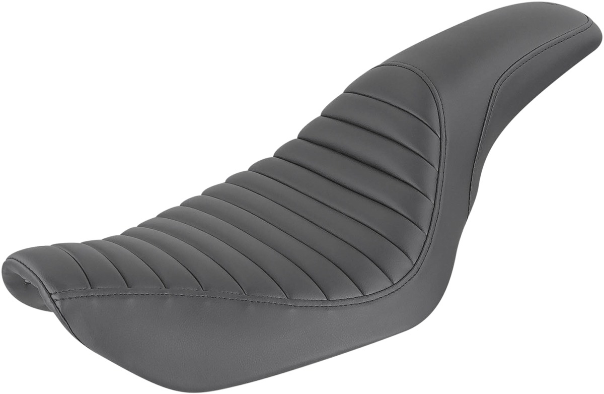 Profiler Tuck and Roll Leather 2-Up Seat Black Gel Lowest - For 96-03 FXD - Click Image to Close