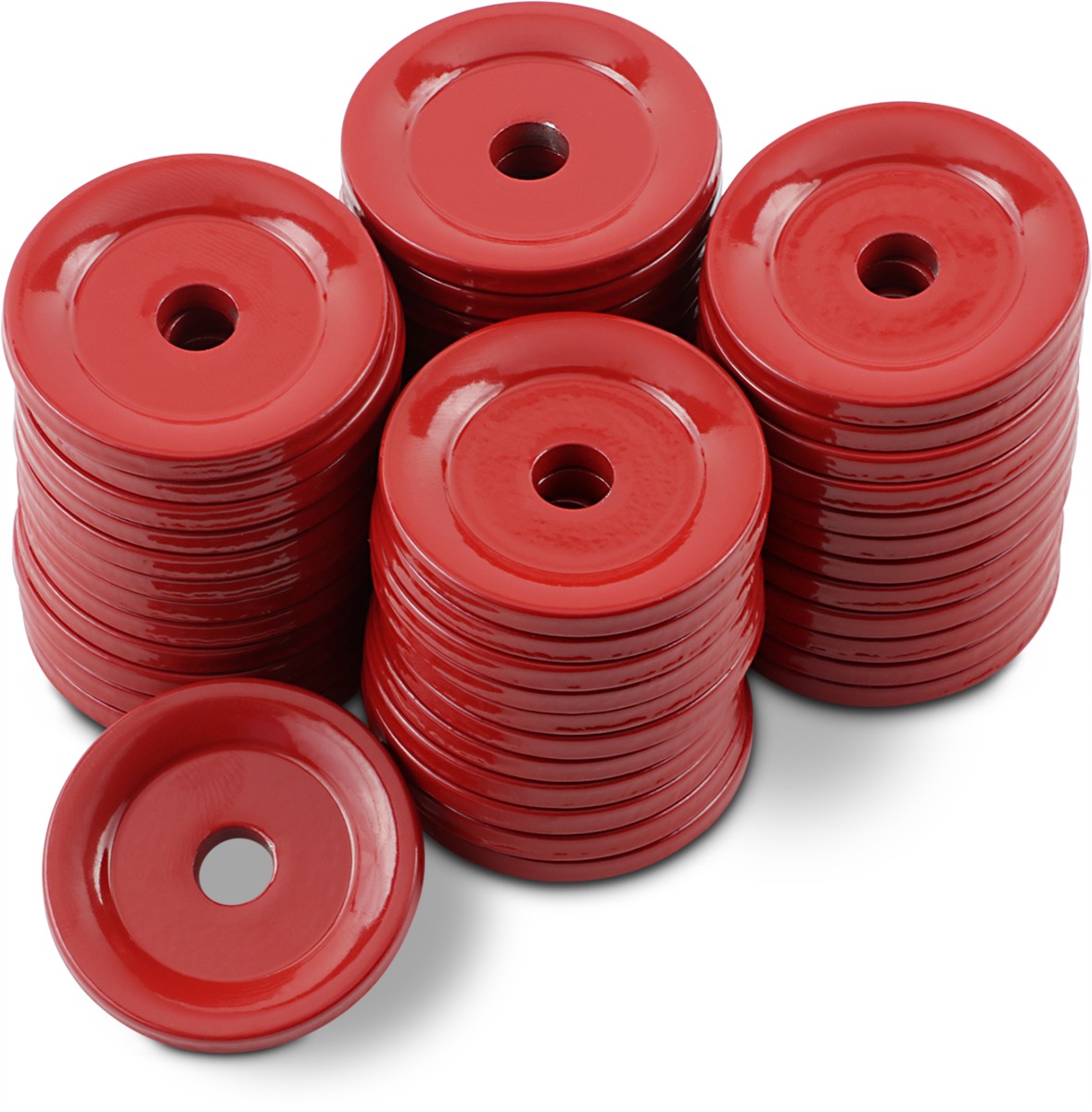 Round Grand Digger Support Plates - Rnd Grnd Dger 48Pk Red - Click Image to Close